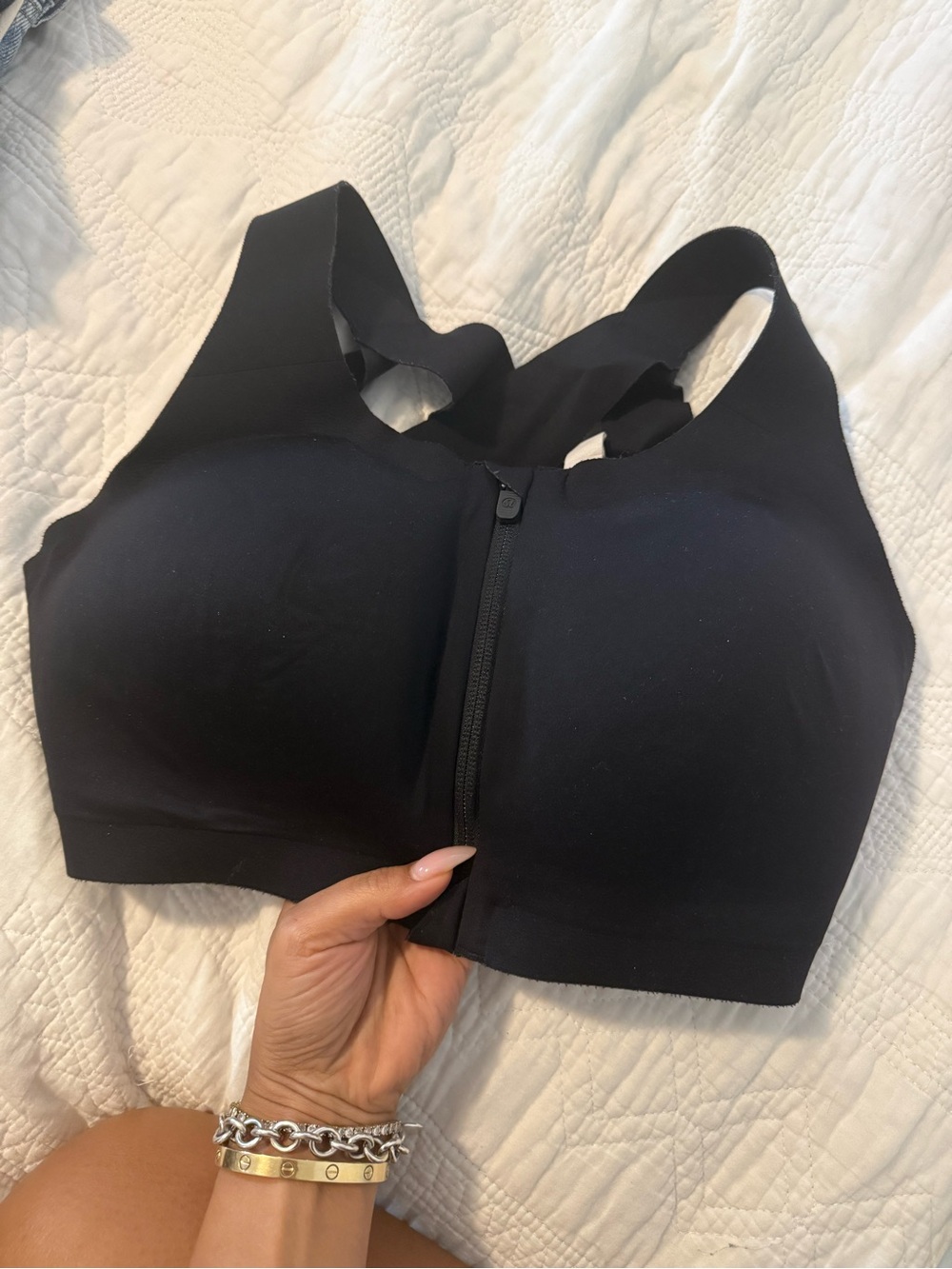 lululemon athletica Black Front-Zip Sports Bra DD34